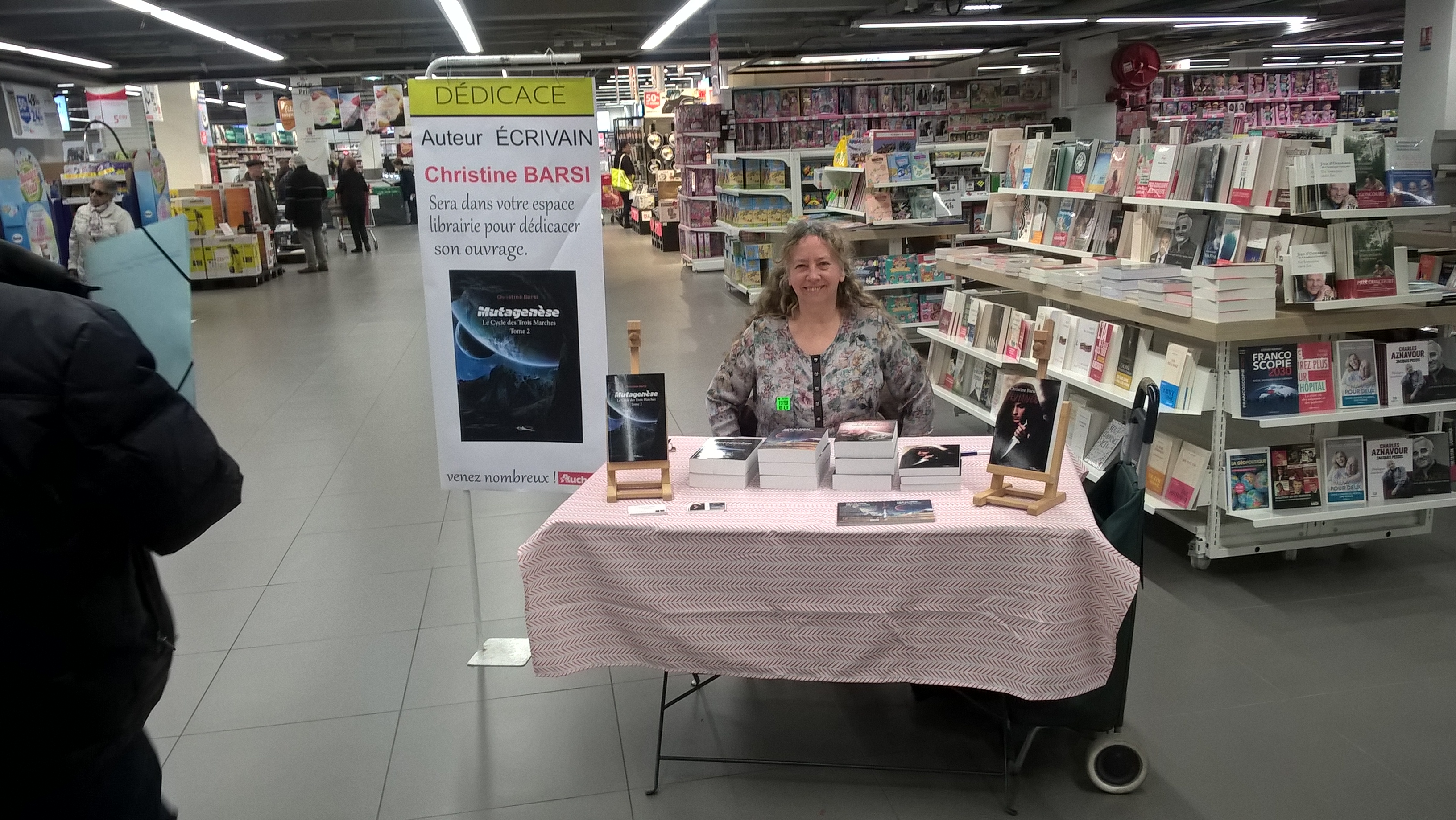 Séance de dédicace de l'auteure Christine Barsi - Auchan - fév.2019