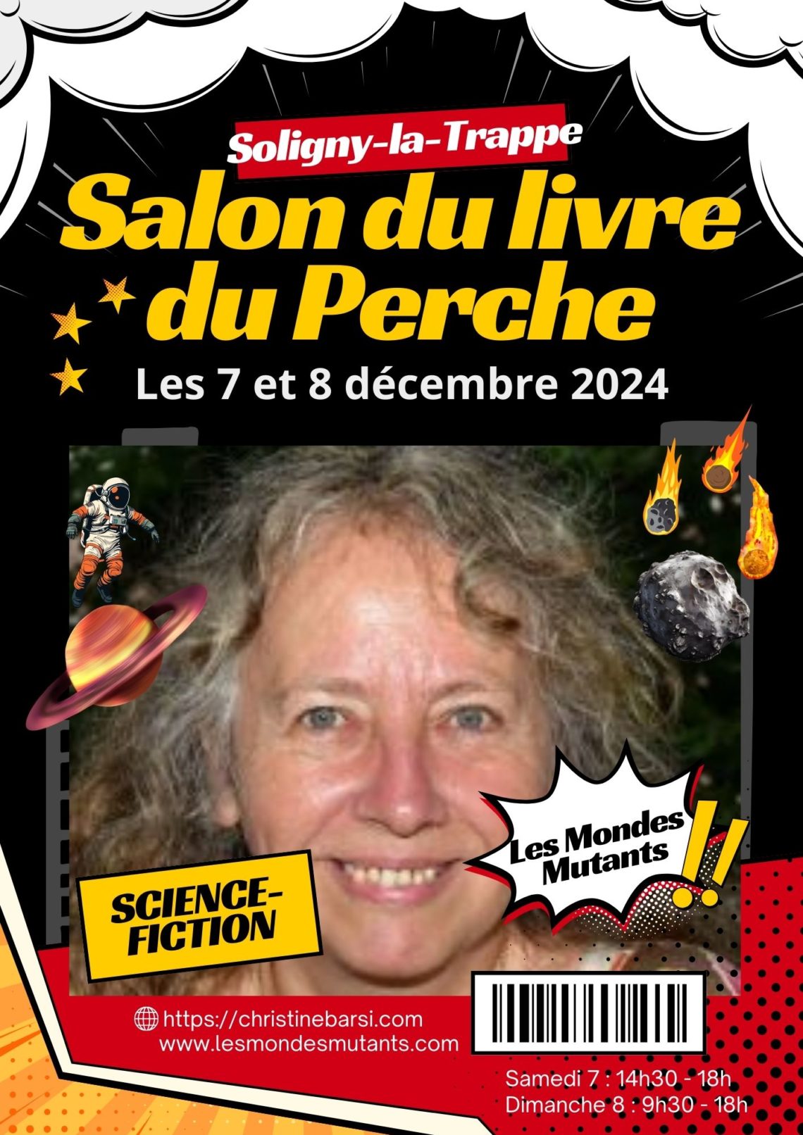 L'auteure Christine Barsi au Salon du Livre du Perche sur Soligny-la-Trappe, les 7 et 8 décembre 2024