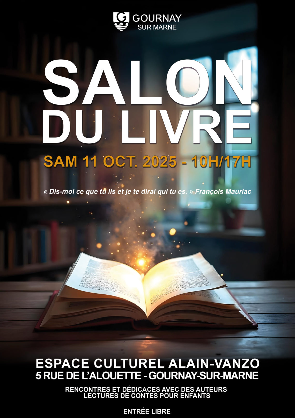 L'auteure Christine Barsi participe au Salon du Livre de Gournay-sur-Marne le samedi 11 octobre 2025